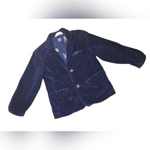 Cat & Jack Boys Navy Blue Velvet Jacket Size 5T